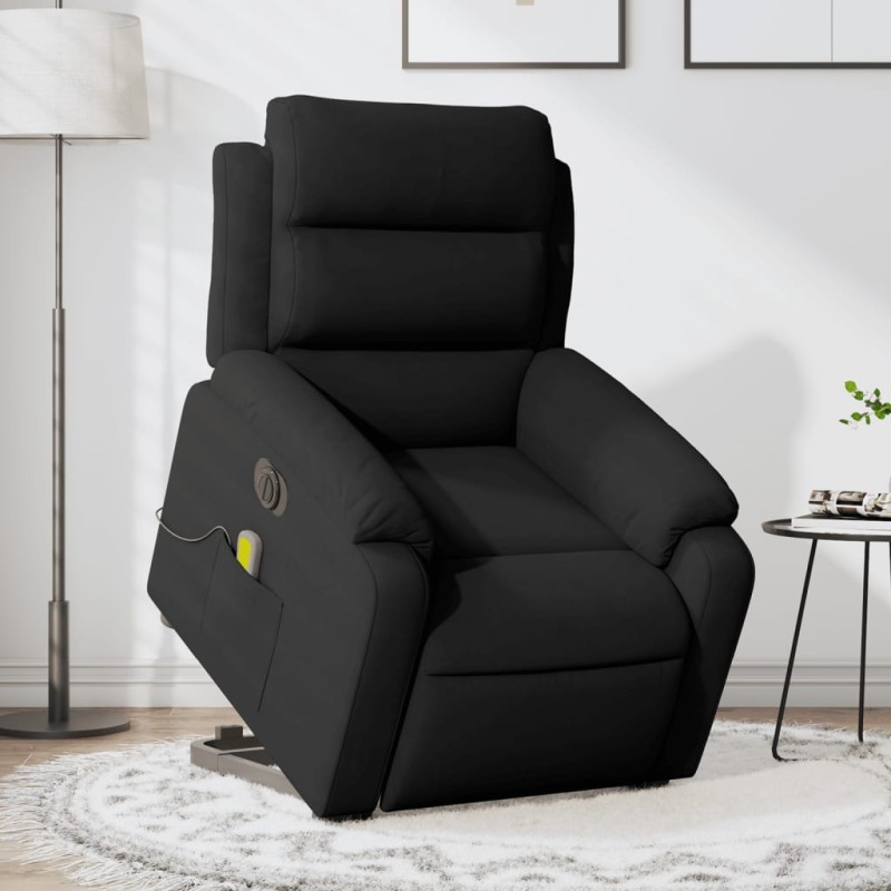 vidaXL Massagesessel mit Aufstehhilfe Elektrisch Schwarz Samt vidaXL Massagesessel mit Aufstehhilfe Elektrisch Schwarz Samt