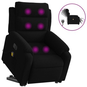 vidaXL Massagesessel mit Aufstehhilfe Elektrisch Schwarz Samt
