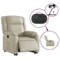 vidaXL Relaxsessel mit Aufstehhilfe Elektrisch Creme Kunstleder vidaXL Relaxsessel mit Aufstehhilfe Elektrisch Creme Kunstleder