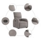 vidaXL Relaxsessel mit Aufstehhilfe Taupe Stoff vidaXL Relaxsessel mit Aufstehhilfe Taupe Stoff