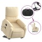 vidaXL Massagesessel mit Aufstehhilfe Creme Stoff vidaXL Massagesessel mit Aufstehhilfe Creme Stoff