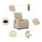 vidaXL Massagesessel mit Aufstehhilfe Creme Stoff vidaXL Massagesessel mit Aufstehhilfe Creme Stoff