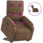 vidaXL Elektrischer Massagesessel mit Aufstehhilfe Braun Stoff vidaXL Elektrischer Massagesessel mit Aufstehhilfe Braun Stoff
