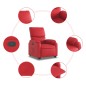 vidaXL Relaxsessel mit Aufstehhilfe Rot Kunstleder vidaXL Relaxsessel mit Aufstehhilfe Rot Kunstleder