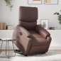 vidaXL Relaxsessel mit Aufstehhilfe Elektrisch Braun Kunstleder vidaXL Relaxsessel mit Aufstehhilfe Elektrisch Braun Kunstleder
