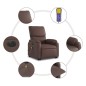 vidaXL Massagesessel mit Aufstehhilfe Elektrisch Braun Kunstleder vidaXL Massagesessel mit Aufstehhilfe Elektrisch Braun Kunstleder