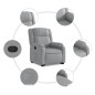 vidaXL Relaxsessel mit Aufstehhilfe Hellgrau Stoff vidaXL Relaxsessel mit Aufstehhilfe Hellgrau Stoff