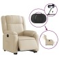 vidaXL Relaxsessel mit Aufstehhilfe Elektrisch Creme Stoff vidaXL Relaxsessel mit Aufstehhilfe Elektrisch Creme Stoff
