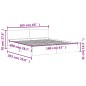 vidaXL Bettgestell mit Kopfteil Räuchereiche 160x200 cm vidaXL Bettgestell mit Kopfteil Räuchereiche 160x200 cm
