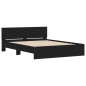 vidaXL Bettgestell mit Kopfteil Schwarz 140x200 cm vidaXL Bettgestell mit Kopfteil Schwarz 140x200 cm