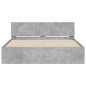 vidaXL Bettgestell mit Kopfteil Betongrau 140x200 cm vidaXL Bettgestell mit Kopfteil Betongrau 140x200 cm
