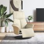 vidaXL Relaxsessel mit Fußteil Creme Kunstleder vidaXL Relaxsessel mit Fußteil Creme Kunstleder
