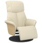 vidaXL Relaxsessel mit Fußteil Creme Kunstleder vidaXL Relaxsessel mit Fußteil Creme Kunstleder
