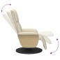 vidaXL Relaxsessel mit Fußteil Creme Kunstleder vidaXL Relaxsessel mit Fußteil Creme Kunstleder