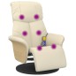 vidaXL Massagesessel mit Fußteil Creme Kunstleder vidaXL Massagesessel mit Fußteil Creme Kunstleder