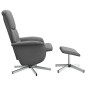 vidaXL Relaxsessel mit Fußhocker Dunkelgrau Stoff vidaXL Relaxsessel mit Fußhocker Dunkelgrau Stoff