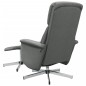 vidaXL Relaxsessel mit Fußhocker Dunkelgrau Stoff vidaXL Relaxsessel mit Fußhocker Dunkelgrau Stoff