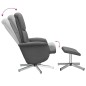 vidaXL Relaxsessel mit Fußhocker Dunkelgrau Stoff vidaXL Relaxsessel mit Fußhocker Dunkelgrau Stoff