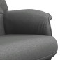 vidaXL Relaxsessel mit Fußhocker Dunkelgrau Stoff vidaXL Relaxsessel mit Fußhocker Dunkelgrau Stoff