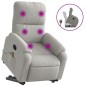 vidaXL Massagesessel mit Aufstehhilfe Hellgrau Mikrofasergewebe vidaXL Massagesessel mit Aufstehhilfe Hellgrau Mikrofasergewebe