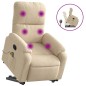 vidaXL Massagesessel mit Aufstehhilfe Creme Mikrofasergewebe vidaXL Massagesessel mit Aufstehhilfe Creme Mikrofasergewebe