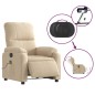 vidaXL Massagesessel Aufstehhilfe Elektrisch Creme Mikrofasergewebe vidaXL Massagesessel Aufstehhilfe Elektrisch Creme Mikrofasergewebe