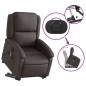 vidaXL Massagesessel mit Aufstehhilfe Dunkelbraun Echtleder vidaXL Massagesessel mit Aufstehhilfe Dunkelbraun Echtleder