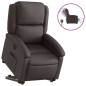 vidaXL Relaxsessel mit Aufstehhilfe Elektrisch Dunkelbraun Echtleder vidaXL Relaxsessel mit Aufstehhilfe Elektrisch Dunkelbraun Echtleder