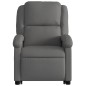 vidaXL Relaxsessel mit Aufstehhilfe Grau Echtleder vidaXL Relaxsessel mit Aufstehhilfe Grau Echtleder