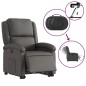 vidaXL Relaxsessel mit Aufstehhilfe Elektrisch Grau Echtleder vidaXL Relaxsessel mit Aufstehhilfe Elektrisch Grau Echtleder