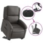 vidaXL Relaxsessel mit Aufstehhilfe Elektrisch Grau Echtleder vidaXL Relaxsessel mit Aufstehhilfe Elektrisch Grau Echtleder