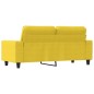 vidaXL 2-Sitzer-Sofa Hellgelb 140 cm Stoff vidaXL 2-Sitzer-Sofa Hellgelb 140 cm Stoff