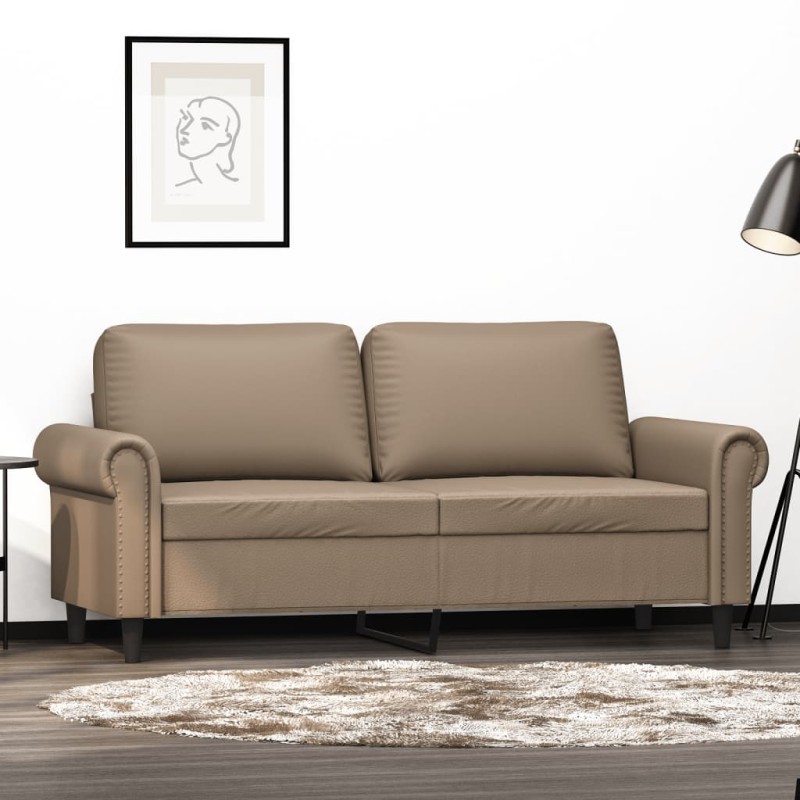 vidaXL 2-Sitzer-Sofa Cappuccino-Braun 140 cm Kunstleder vidaXL 2-Sitzer-Sofa Cappuccino-Braun 140 cm Kunstleder