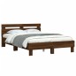 vidaXL Bettgestell mit Kopfteil Braun Eichen-Optik 120x200 cm vidaXL Bettgestell mit Kopfteil Braun Eichen-Optik 120x200 cm