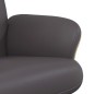 vidaXL Relaxsessel mit Fußhocker Grau Kunstleder vidaXL Relaxsessel mit Fußhocker Grau Kunstleder