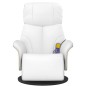 vidaXL Massagesessel mit Fußteil Weiß Kunstleder vidaXL Massagesessel mit Fußteil Weiß Kunstleder