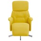 vidaXL Relaxsessel mit Fußteil Hellgelb Stoff vidaXL Relaxsessel mit Fußteil Hellgelb Stoff