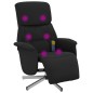 vidaXL Massagesessel mit Fußteil Schwarz Stoff vidaXL Massagesessel mit Fußteil Schwarz Stoff