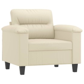 vidaXL Sessel Creme 60 cm Kunstleder