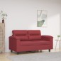 vidaXL 2-Sitzer-Sofa Weinrot 120 cm Kunstleder vidaXL 2-Sitzer-Sofa Weinrot 120 cm Kunstleder