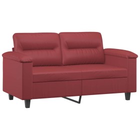 vidaXL 2-Sitzer-Sofa Weinrot 120 cm Kunstleder