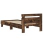 vidaXL Bettgestell mit Kopfteil Räuchereiche 90x200 cm Holzwerkstoff vidaXL Bettgestell mit Kopfteil Räuchereiche 90x200 cm Holzwerkstoff