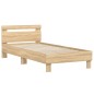 vidaXL Bettgestell mit Kopfteil Sonoma-Eiche 90x200 cm Holzwerkstoff vidaXL Bettgestell mit Kopfteil Sonoma-Eiche 90x200 cm Holzwerkstoff