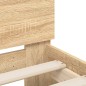 vidaXL Bettgestell mit Kopfteil Sonoma-Eiche 90x200 cm Holzwerkstoff vidaXL Bettgestell mit Kopfteil Sonoma-Eiche 90x200 cm Holzwerkstoff