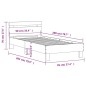 vidaXL Bettgestell mit Kopfteil Sonoma-Eiche 90x200 cm Holzwerkstoff vidaXL Bettgestell mit Kopfteil Sonoma-Eiche 90x200 cm Holzwerkstoff