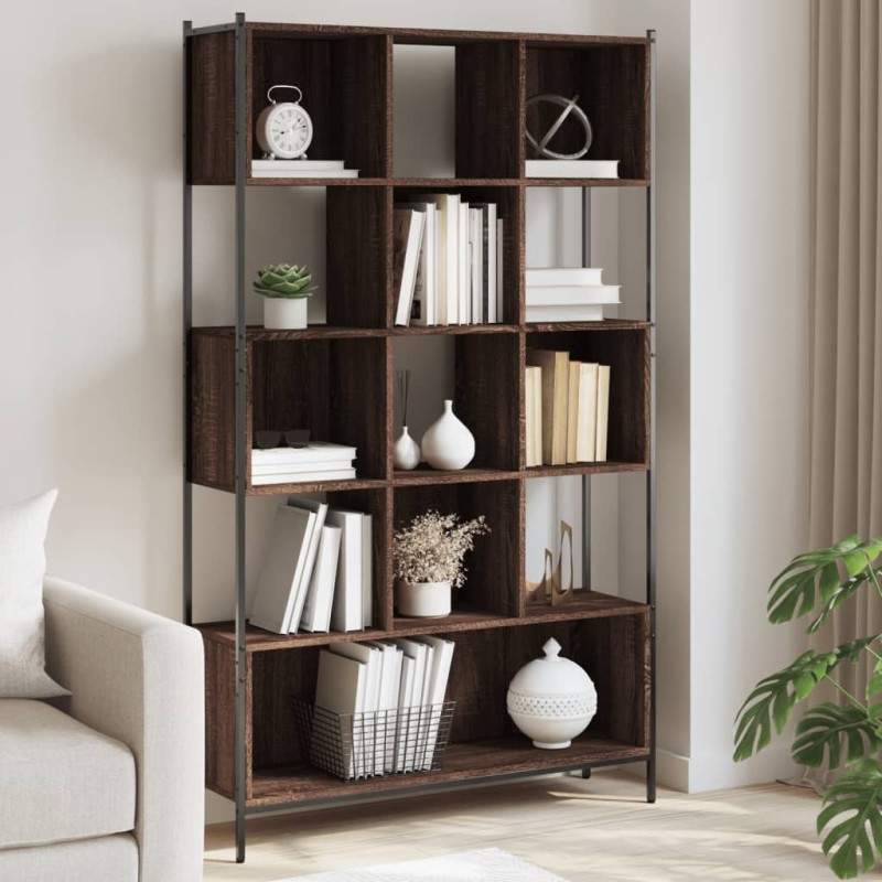 vidaXL Bücherregal Braun Eichen-Optik 102x28x172 cm Holzwerkstoff vidaXL Bücherregal Braun Eichen-Optik 102x28x172 cm Holzwerkstoff