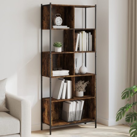 vidaXL Bücherregal Räuchereiche 72x28x172 cm Holzwerkstoff
