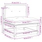 vidaXL Gartensofas ohne Armlehnen mit Kissen 2 Stk. Douglasienholz vidaXL Gartensofas ohne Armlehnen mit Kissen 2 Stk. Douglasienholz