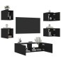 vidaXL 5-tlg. TV-Wohnwand mit LED-Leuchten Schwarz vidaXL 5-tlg. TV-Wohnwand mit LED-Leuchten Schwarz