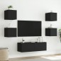 vidaXL 5-tlg. TV-Wohnwand mit LED-Leuchten Schwarz vidaXL 5-tlg. TV-Wohnwand mit LED-Leuchten Schwarz